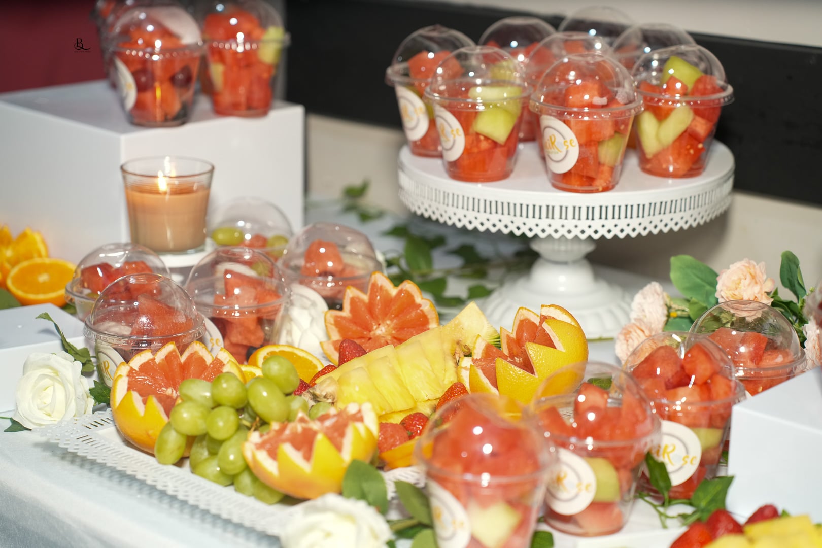 Elegant fruit table displays
